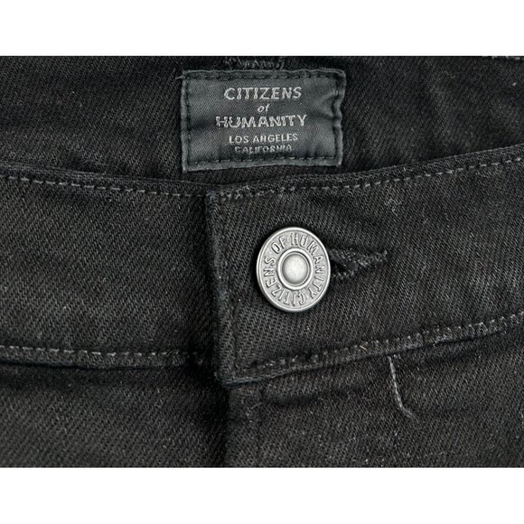 Citizens of Humanity Elsa Mid Rise Slim Fit Crop Jeans Black Sz 30  MADE IN USA - Picture 3 of 11